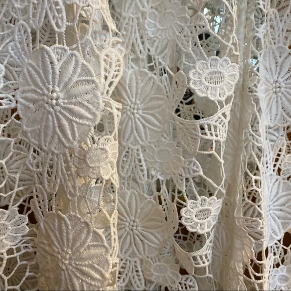 Keepsake White Floral Lace Maxi Dress Size Small - Picture 8 of 13